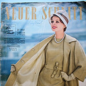 New section 2/1961 with instructions, patterns, fashion magazine, fashion magazine, sewing magazine, fashion magazine