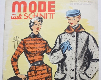 Mode et coupe numéro 035/1956 feuille de patrons magazine de mode magazine de mode magazine de couture magazine de mode