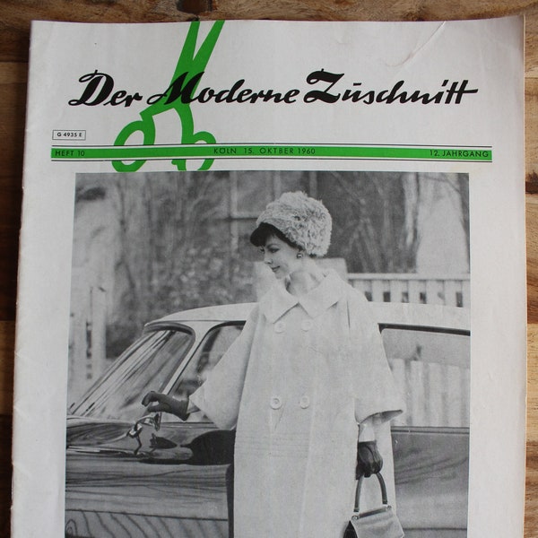 Der Moderne Zuschnitt Issue 10 1960 fashion magazine fashion magazine sewing magazine fashion magazine