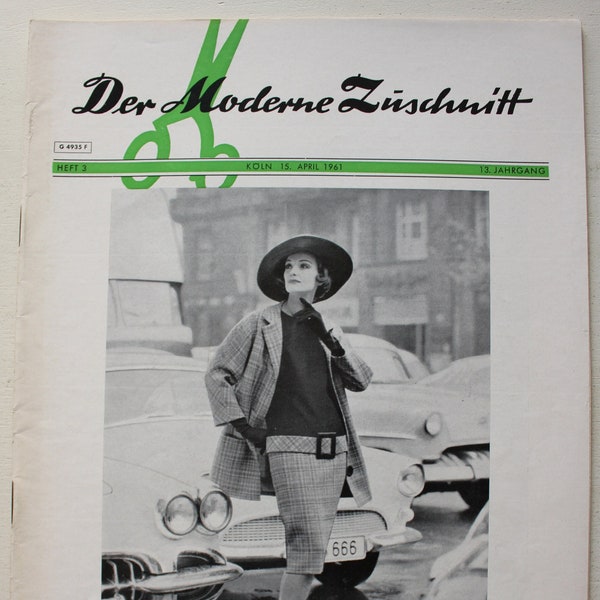 Der Moderne Zuschnitt Issue 3 1961 fashion magazine fashion magazine sewing magazine fashion magazine