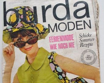 Burda Moden 5/ 1965 instructions, feuilles à découper, magazine de mode, livret de mode, magazine de couture, magazine de mode