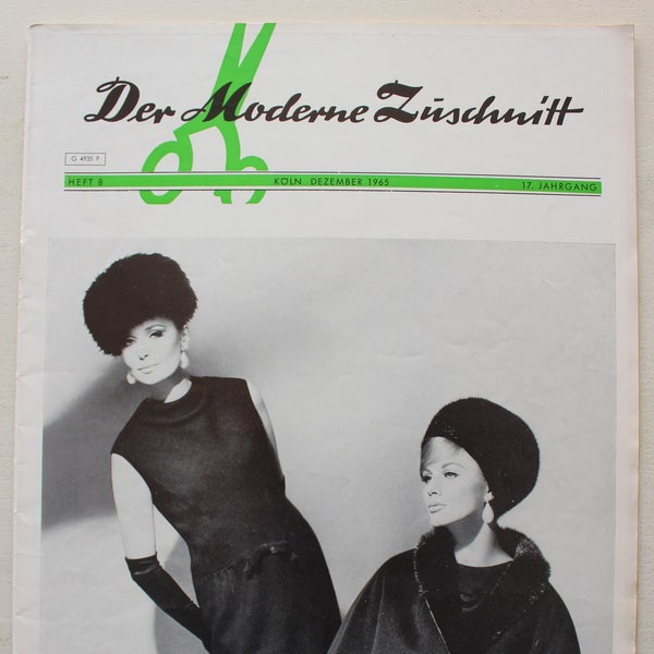 Der Moderne Zuschnitt Issue 8 1965 fashion magazine fashion magazine sewing magazine fashion magazine