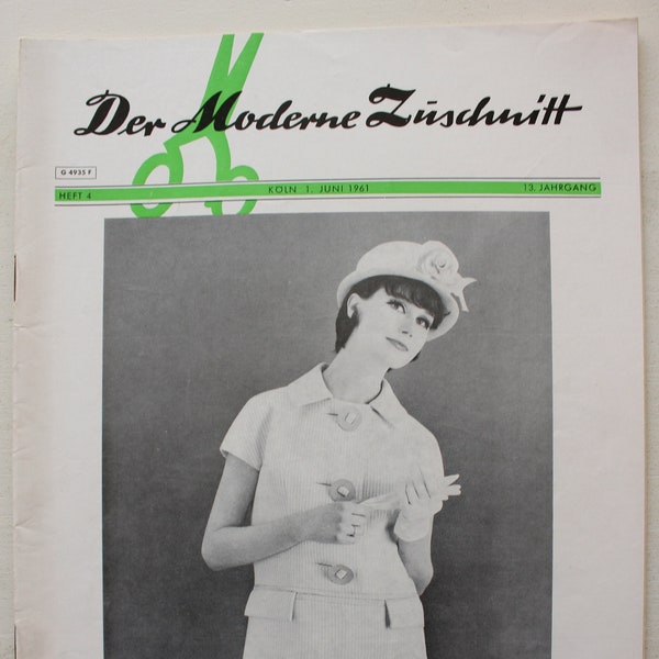 Der Moderne Zuschnitt Issue 4 1961 fashion magazine fashion magazine sewing magazine fashion magazine