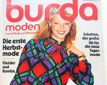 Burda Moden 8/ 1980 Instructions, Cutting Sheet, Fashion