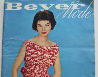 Beyer Mode 7 /1958 Workbook Pattern sheet Workbook Fashion magazine Fashion booklet Sewing magazine Fashion magazine