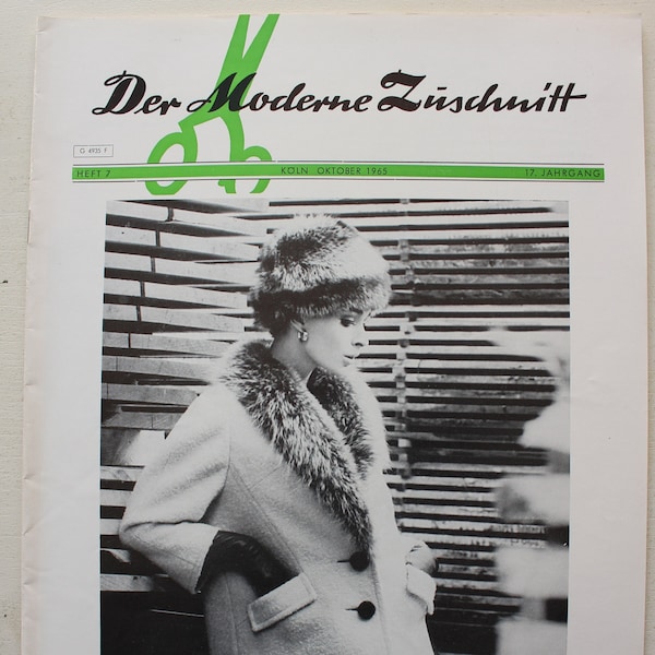 Der Moderne Zuschnitt Issue 7 1965 fashion magazine fashion magazine sewing magazine fashion magazine