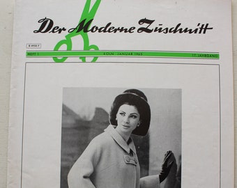 Der Moderne Zuschnitt  Heft 1  1965   Modezeitschrift  Modeheft Nähzeitschrift  Modemagazin