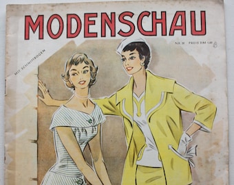 Modenschau    Heft Nr.32  Schnittmusterbogen   Modezeitschrift Modeheft Nähzeitschrift Modemagazin