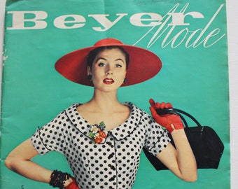 Beyer Mode 5 /1958 Workbook Pattern sheet Workbook Fashion magazine Fashion booklet Sewing magazine Fashion magazine