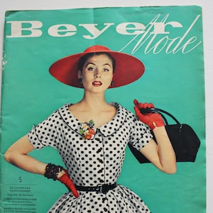 Beyer Mode 5 /1958 Arbeitsheft Schnittbogen Arbeitsheft Modezeitschrift Modeheft Nähzeitschrift Modemagazin Bild 1