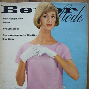 Beyer Moden 4/ 1961 with patterns, fashion magazine, fashion magazine, sewing magazine, fashion magazine, fashion journal