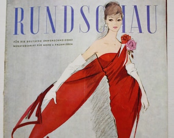Rundschau 12/1958 rivista di moda rivista di moda rivista di cucito rivista di moda