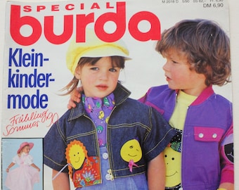 Burda Special Toddler Fashion Spring/Summer 1990 Instructions, Pattern Sheets, Fashion Magazine Fashion Booklet Sewing Magazine Fashion Magazine