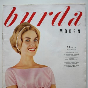 Burda Moden 12/ 1958  Anleitungen ,Schnittmustern , Modezeitschrift Modeheft Nähzeitschrift Modemagazin