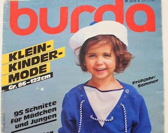 Burda Special Toddlers Fashions Primavera/Verano 1984 Instrucciones, hojas de corte, revista de moda folleto de moda revista de costura revista de moda