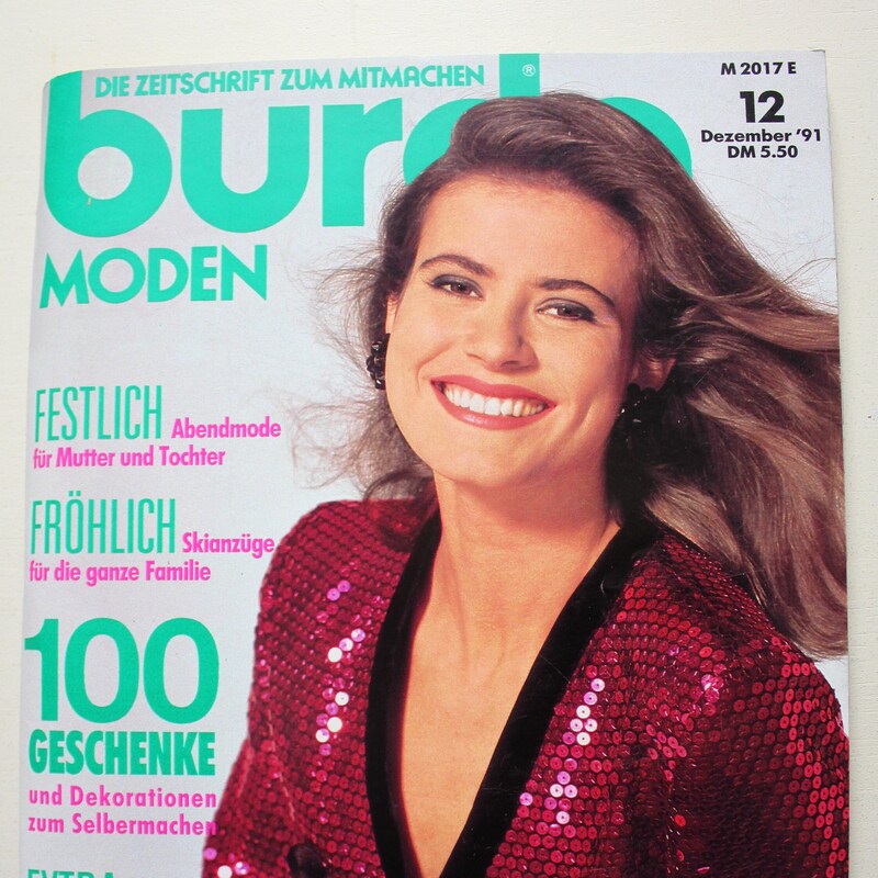 Magazine BURDA Tendances Élégance - Numéro 08 De 1991, Occasion, Patrons De Couture Vintage