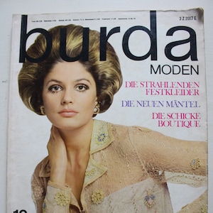 Burda Moden 10/ 1968 mit Anleitungen ,Schnittbogen , Modezeitschrift Modeheft Nähzeitschrift Modemagazin