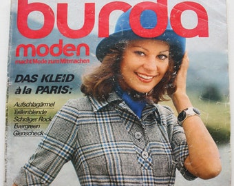 Burda Moden 9/ 1973   Anleitungen ,Schnittbogen , Modezeitschrift Modeheft Nähzeitschrift Modemagazin