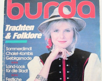 Burda  Trachtenmode  1984    Anleitungen ,Schnittbogen , Modezeitschrift  Modeheft Nähzeitschrift  Modemagazin