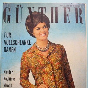 Günther for full-figured ladies with patterns, fashion magazine, fashion magazine, sewing magazine, fashion magazine, fashion journal