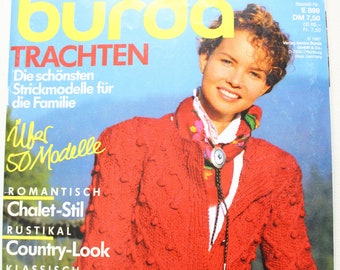 Burda  Trachten -Strickmode   1987   Anleitungen , Strickheft ,Modezeitschrift Modeheft Nähzeitschrift Modemagazin