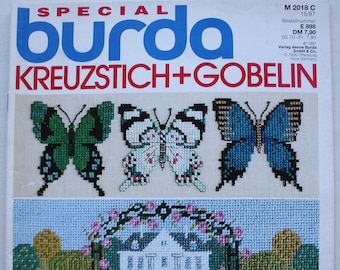 Burda Kreuzstich + Gobelin 1987 instructions needlework booklet