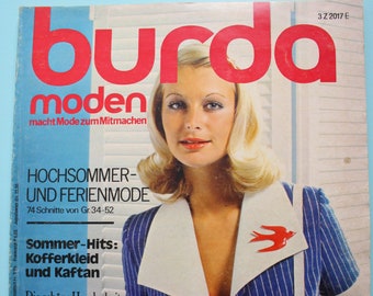 Burda Moden 7/ 1972 with instructions, sewing patterns, fashion magazine, sewing magazine, fashion magazine
