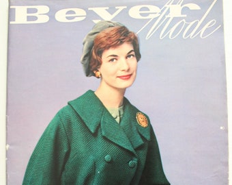 Beyer Mode 9 /1958 libro de trabajo hoja de corte libro de trabajo revista de moda folleto de moda revista de costura revista de moda