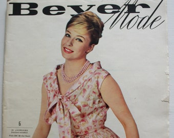 Beyer Mode 6 /1958 Workbook Pattern sheet Workbook Fashion magazine Fashion booklet Sewing magazine Fashion magazine