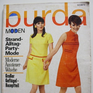 Burda Moden 5/ 1967 instructions, cutting sheets, fashion magazine, fashion booklet, sewing magazine, fashion magazine image 1