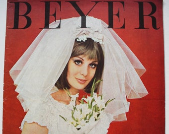 Beyer Brautkleider  1962  Anleitungen  ,Schnittbogen  , Modeheft Nähzeitschrift Modemagazin Wedding