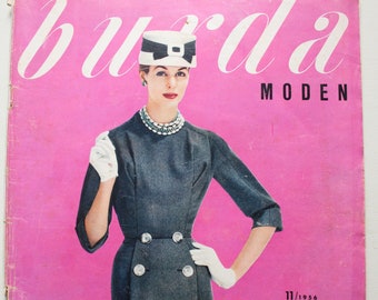 Burda Moden 11/ 1956 instructions, cutting sheets, fashion magazine Patterns Fashion Magazine Retro Sewing Patterns Vintage