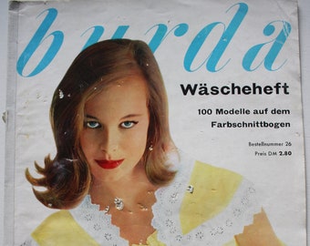 Burda Wäscheheft  26  Anleitungen ,Schnittbogen , Modezeitschrift  Modeheft Nähzeitschrift  Modemagazin