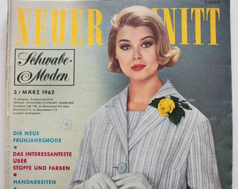 Neuer Schnitt 3/ 1962  mit  Anleitung ,Schnittmustern , Modezeitschrift  Modeheft Nähzeitschrift  Modemagazin