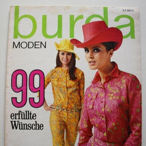 Burda Moden 7/ 1967 mit Anleitungen ,Schnittbogen , Modezeitschrift Modeheft Nähzeitschrift Modemagazin