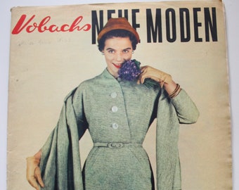 Vobach's NEW FASHIONS 2/ 1953 pattern sheet, fashion magazine, fashion magazine, sewing magazine, fashion magazine