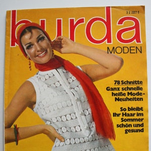 Burda Moden 7/ 1969 instructions, feuilles à découper, magazine de mode, livret de mode, magazine de couture, magazine de mode image 1