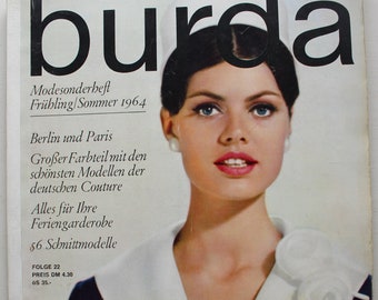 Burda special fashion issue spring/summer 1964 cut sheets, fashion magazine fashion magazine sewing magazine fashion magazine