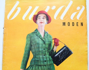 Burda Moden 9/ 1956 Instructions, cutting sheets, fashion magazine Patterns Fashion Magazine Retro Sewing Patterns Vintage