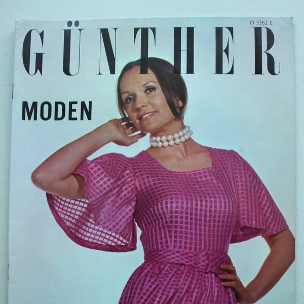 Günther Moden 7/ 1971   Schnittmusterbogen , Modezeitschrift  Modeheft Nähzeitschrift  Modemagazin Modejournal