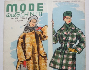 Fashion and cut issue 041 / 1957 pattern sheet fashion magazine fashion magazine sewing magazine fashion magazine