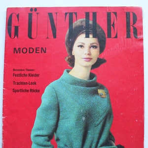 Günther Moden 12/ 1965 mit Schnittmustern , Modezeitschrift Modeheft Nähzeitschrift Modemagazin Modejournal Bild 1