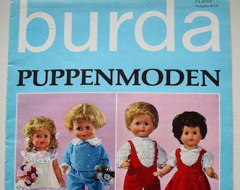 Burda   Puppenmoden  1960er  Schnittmusterbogen , Modezeitschrift  Modeheft Nähzeitschrift  Modemagazin