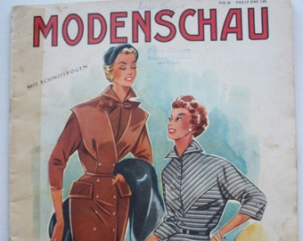 Modenschau     Heft Nr.22   Schnittmusterbogen   Modezeitschrift Modeheft Nähzeitschrift Modemagazin