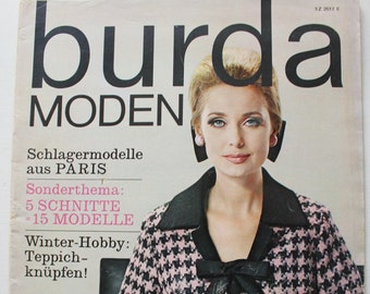 Burda Moden 1/ 1965  Anleitungen ,Schnittbogen , Modezeitschrift Modeheft Nähzeitschrift Modemagazin
