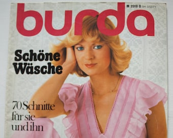 Burda  Schöne Wäsche  1977   Anleitungen ,Schnittbogen , Modezeitschrift  Modeheft Nähzeitschrift  Modemagazin