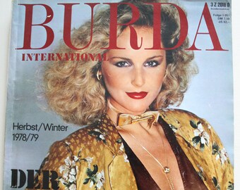 Burda international Herbst/Winter  1978/79 Arbeitsanleitungen    Schnittmusterbogen , Modezeitschrift Modeheft Nähzeitschrift Modemagazin