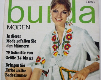 Burda Moden 5/ 1970 con instrucciones, hojas de corte, revista de moda, folleto de moda, revista de costura, revista de moda