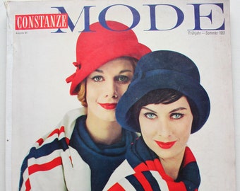 Constanze Mode fashion special issue spring/summer 1961 pattern sheet, fashion magazine fashion issue sewing magazine fashion magazine
