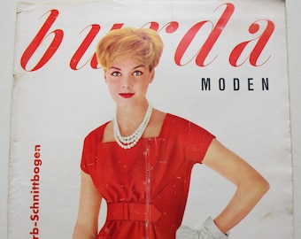 Burda Moden 3/ 1959 Instructions, feuilles à découper, magazine de mode Patterns Fashion Magazine Retro Sewing Patterns vintage